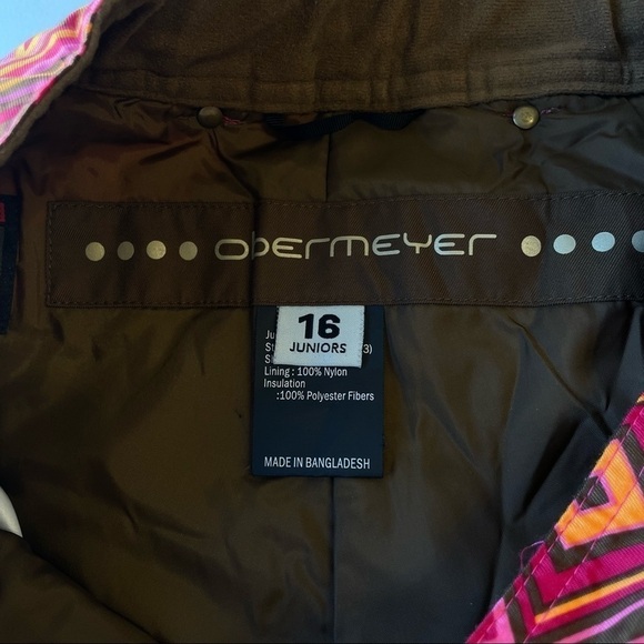 ❤️ Obermeyer fun geometric prints Snow Ski Pants Size 16  N8 - Picture 3 of 13